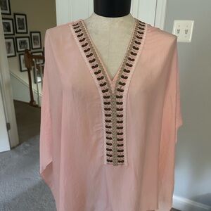 Floreat Pink Boxy Embellished Tunic Top